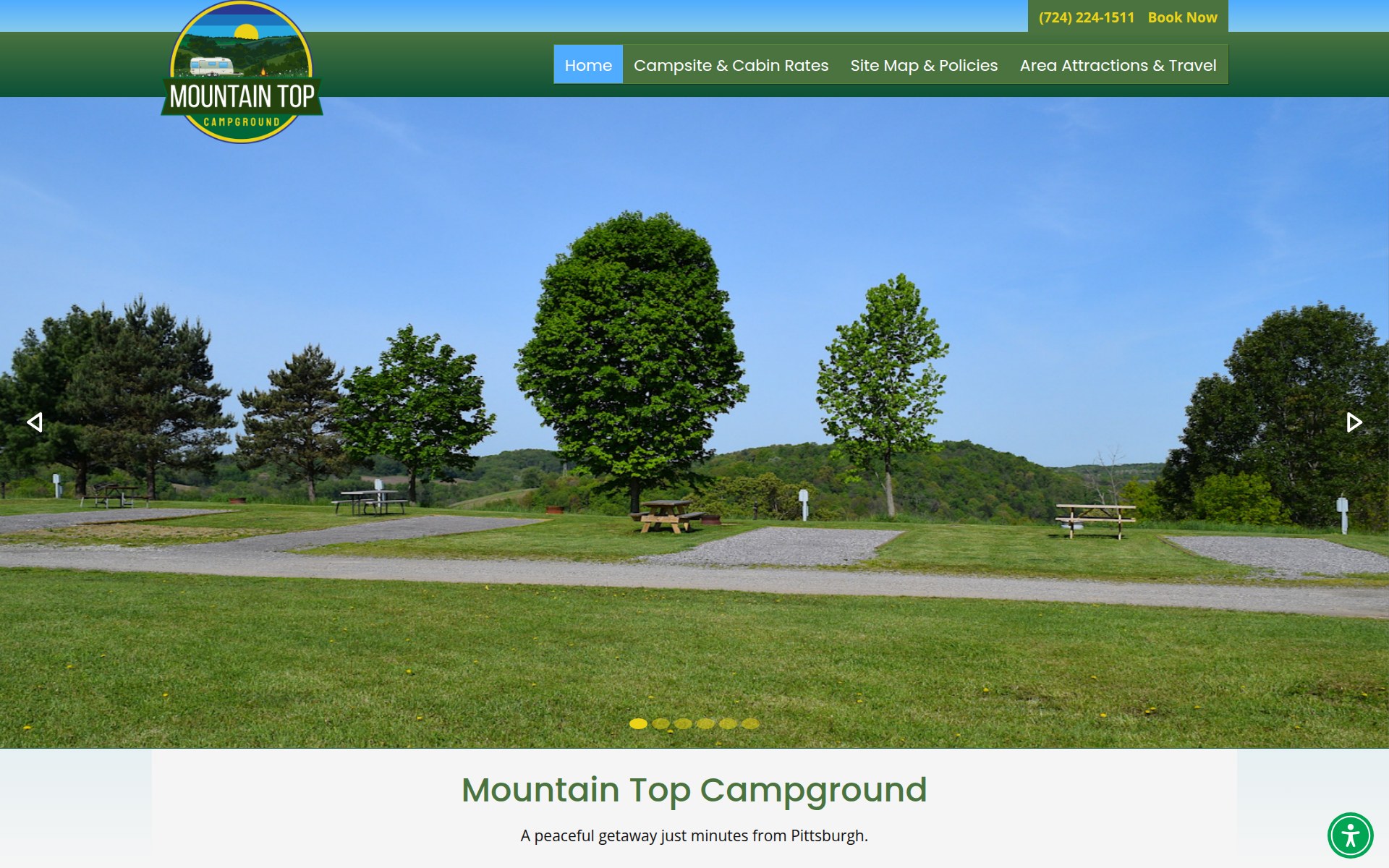 Mountain Top Campground website