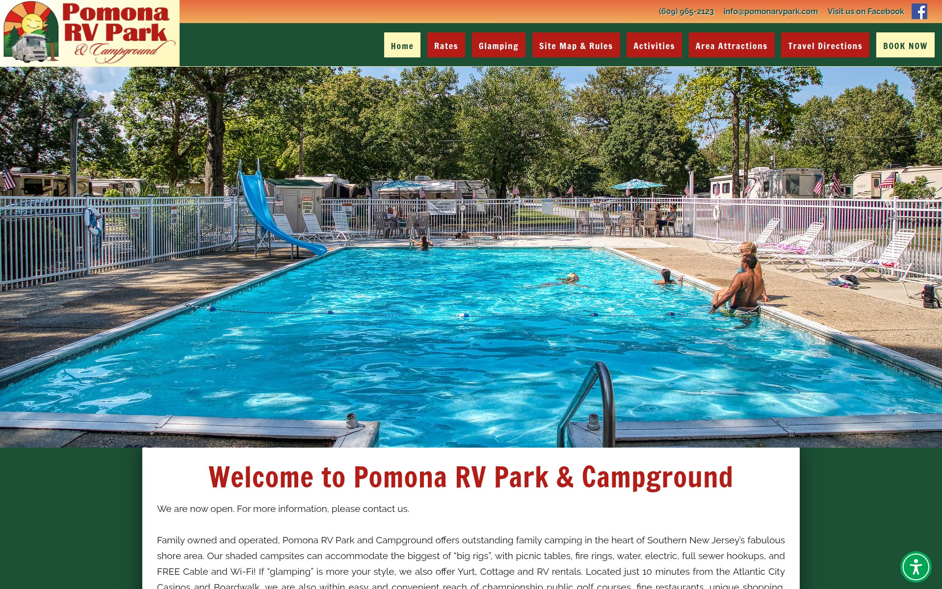 Pomona RV Park & Campground website