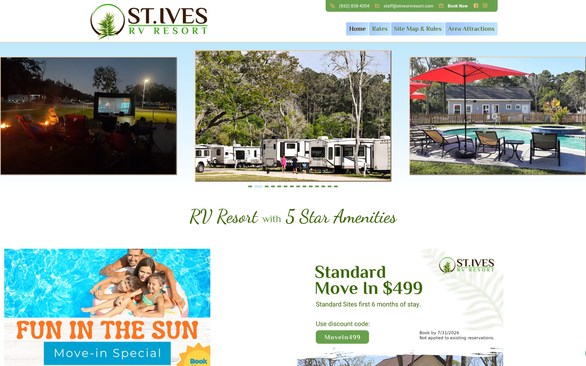 St. Ives RV Resort website