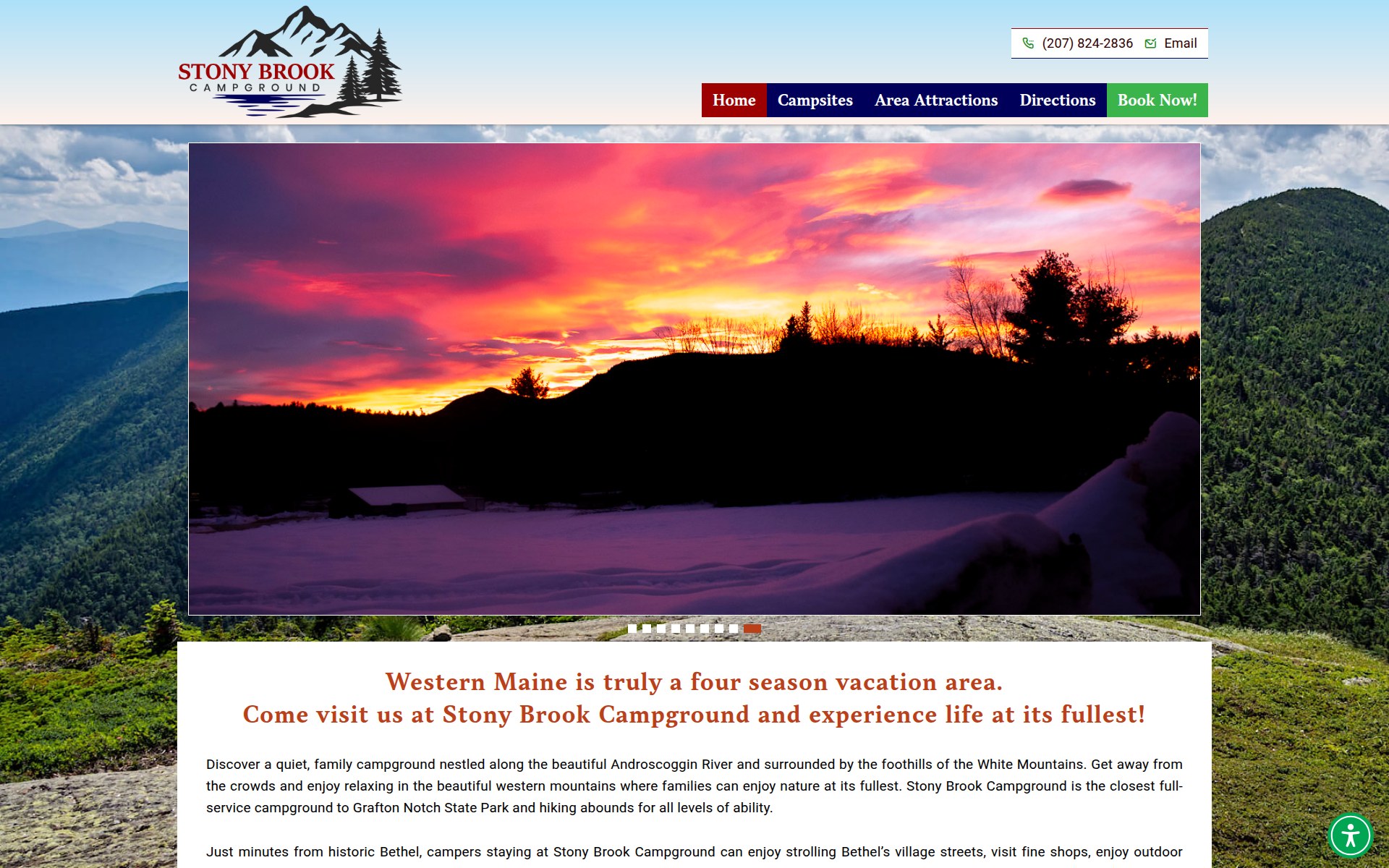 Stony Brook Campground website