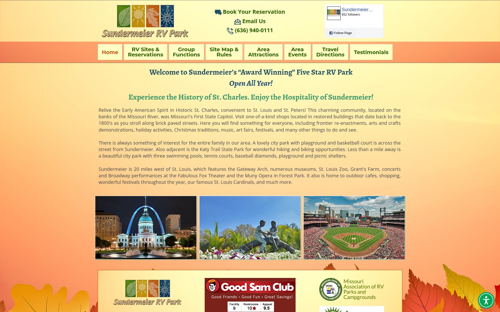Sundermeier RV Park website